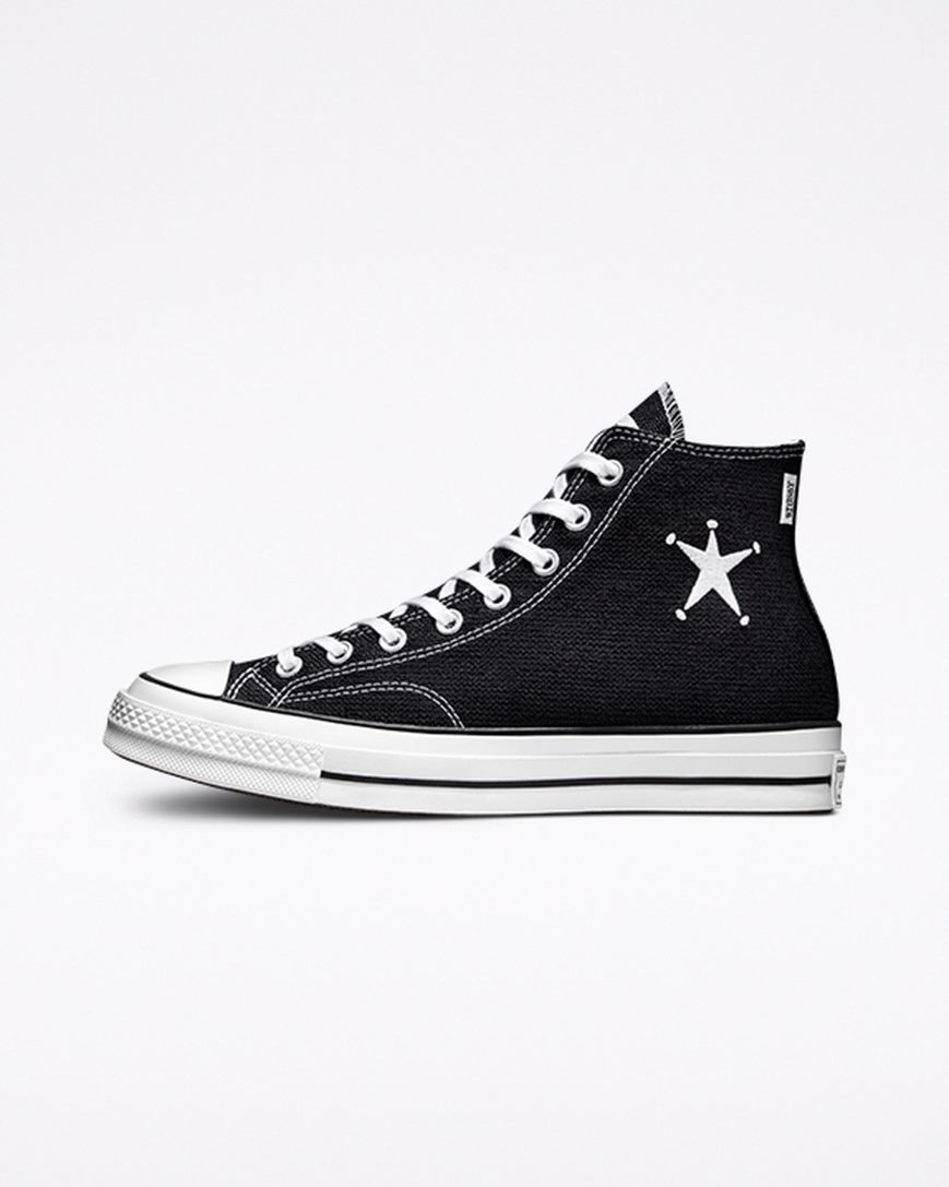 Tenisky Vysoke Converse x Stüssy Chuck 70 Damske Čierne Biele Čierne | SK GSEYB1